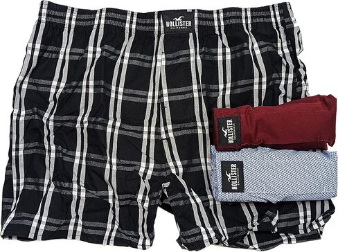 بوكسر رجالي من Hollister California مصنوع من القطن بنسبة 100% (3 أو 4 أو 5 عبوات) (درزة داخلية 4 بوصات) in Saudi Arabia