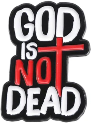 God Is Not Dead Jesus Christ Cross Crucifix Christian Heaven Bible Church Worship Pray Catholic God Savior Lord Christianity 1.2" Enamel Pin Badge in Saudi Arabia