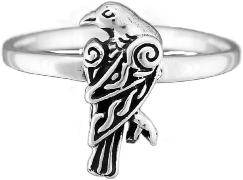 خاتم سيلتيك رافين مذهل من الفضة الإسترليني عيار 925 in Kuwait