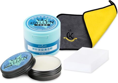 KONLLEN Cleaning Set Shaft Wax + Cleaning Powder + Towel + Sponge Special Micro-Protection Formula Carom Billiards Pool Cue Care Wooden Shaft Maintenance Accessories in Kuwait