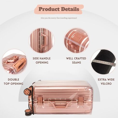 3 Pcs Luggage Protector Suitcase Cover, 20" 24" 28" Plastic Covers, TSA Approved Transparent Waterproof Suitcase Sleeve in Saudi Arabia