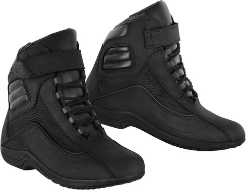 Leather Motorcycle Shoes with Rubber Sole Men's Foot Protective Boot Leather Rider Motorbike Boots Men Motocross Boots CE Approved in Saudi Arabia