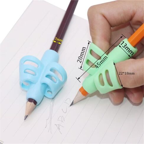 4PCS Children Writing Pencil Pan Holder Pencil Gripper Holder Posture Correction Kids Learning Practise Silicone Pen Aid Grip Posture Correction Device for Students in Saudi Arabia