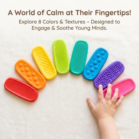 Sensory Fidget Toys 8 Pack for Kids, Elastic Silicone Anxiety Stones for Autism & ADHD, Calming Tools for Classroom & Therapy - Stress Relief for Children & Adults in Saudi Arabia