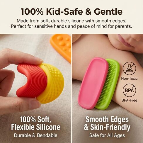 Sensory Fidget Toys 8 Pack for Kids, Elastic Silicone Anxiety Stones for Autism & ADHD, Calming Tools for Classroom & Therapy - Stress Relief for Children & Adults in Saudi Arabia