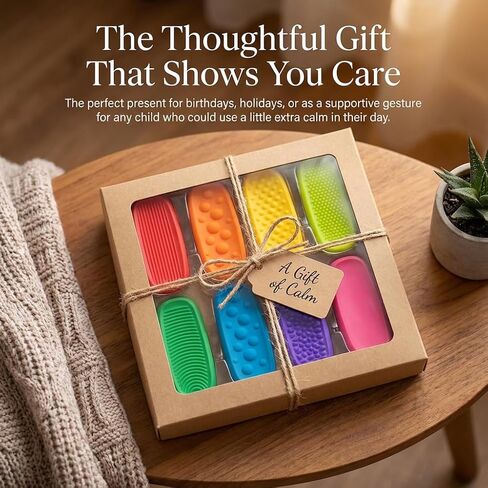 Sensory Fidget Toys 8 Pack for Kids, Elastic Silicone Anxiety Stones for Autism & ADHD, Calming Tools for Classroom & Therapy - Stress Relief for Children & Adults in Saudi Arabia