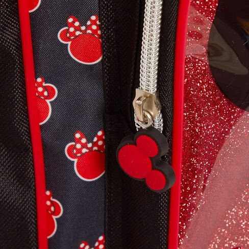 Disney Minnie Mouse Girls Backpack for Kids Luxury School Bag Nursery Rucksack Lunch Book Bag, Black/Red, One Size in Saudi Arabia