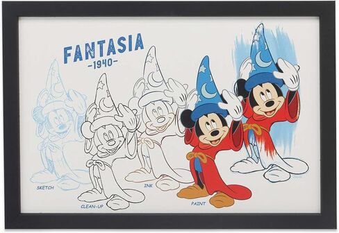 ديزني ميكي ماوس دع أحلامك تطير عاليا بطائرة ورقية ديكور حائط خشبي مؤطر - صورة ميكي ماوس كلاسيكية لتزيين المنزل in Kuwait