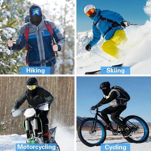 Cuffbow 2 Pack Winter Neck Gaiter Warmer for Men Women Dual-layer Breathable Thermal Neck Warmer Cover Windproof Face Cover Fleece Face Mask Scarf for Cold Weather Sport Outdoorwork Motorcycle Cycling in Saudi Arabia