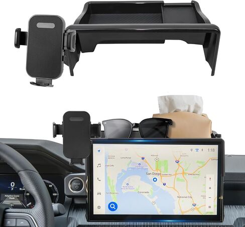 Car Phone Holder Compatible with Honda CRV 2023-2025 9 inch Screen Cell Phone Mount with Dash Organizer Dash Storage Box 360° Rotation in Saudi Arabia