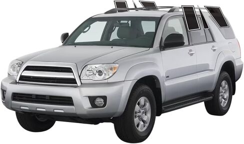 Precut Windows Tint Film Back Cars Sun Blocking Protection Privacy Anti Shatter Glass 2 Ply Computer Cut Any Tint Shade for Toyota 4Runner 2003-2009 in Kuwait
