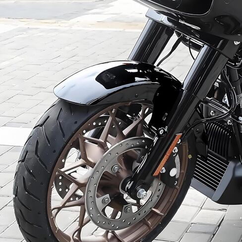 واقي الطين للدراجة النارية من HDBUBALUS مناسب لدراجات Harley Touring Road Glide Electra Glide Street Glide Road King FLHR FLHT FLHX 2014-2023 باللون الأسود اللامع in Kuwait