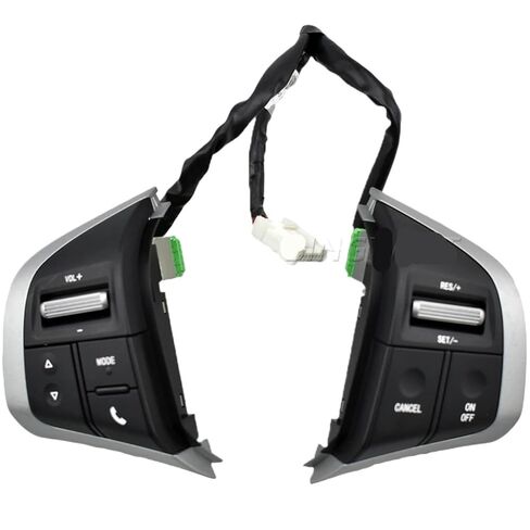 Steering Wheel Mounted Cruise Control Switch Butto Car Cruise Control Switch Steering Wheel Button Audio Media switches/Fit for Chevrolet D-MAX 2019 for Isuzu dmax 2013 Accessories(Sliver-1Set) in Saudi Arabia