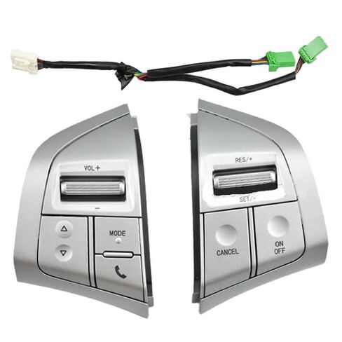 Steering Wheel Mounted Cruise Control Switch Butto Car Cruise Control Switch Steering Wheel Button Audio Media switches/Fit for Chevrolet D-MAX 2019 for Isuzu dmax 2013 Accessories(Sliver-1Set) in Saudi Arabia
