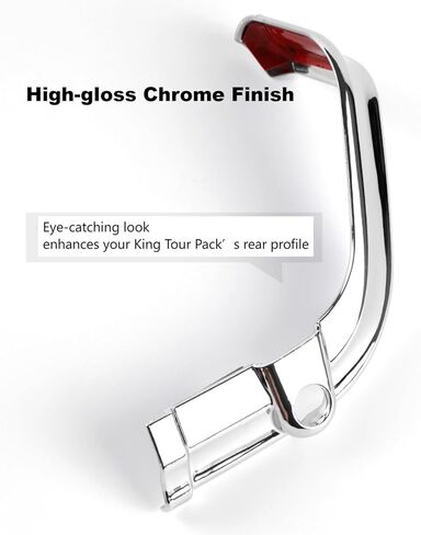 King Tour Pack Tail Lamp Trim, Chrome Split Self-adhesive Rear Tail Light Trim Bar for Harley Touring Ultra Limited Tri Electra Road Glide CVO Ultra 2014-up Accessories in Saudi Arabia