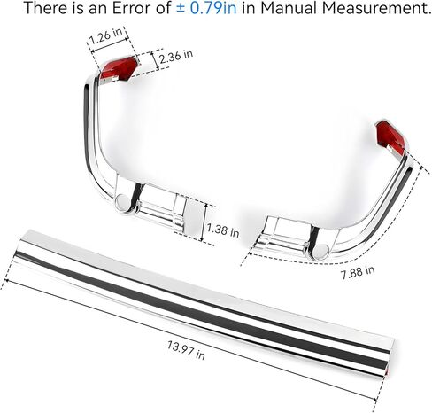 King Tour Pack Tail Lamp Trim, Chrome Split Self-adhesive Rear Tail Light Trim Bar for Harley Touring Ultra Limited Tri Electra Road Glide CVO Ultra 2014-up Accessories in Saudi Arabia
