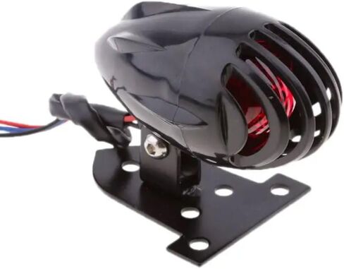 مصباح إيقاف الفرامل الخلفي للدراجة النارية مصباح خلفي عالمي 12 فولت لدراجة كروز كافيه المتسابق بوبر المروحية ATV (قذيفة سوداء) in Kuwait