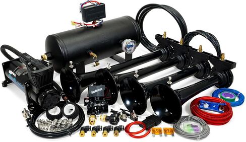 HornBlasters Conductor's Special 244K 2-Gallon Train Horn Kit - 150 PSI - US Made Horns in Saudi Arabia