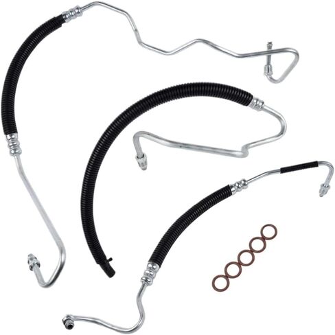 Power Steering Hose Set 3pcs 15062625 15295841 Compatible With Silverado Sierra 2500 HD 3500 6.6L V8 Turbo Diesel 2001-2006 in Saudi Arabia