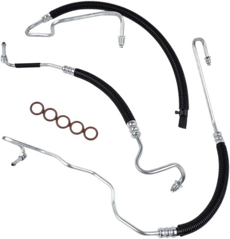 Power Steering Hose Set 3pcs 15062625 15295841 Compatible With Silverado Sierra 2500 HD 3500 6.6L V8 Turbo Diesel 2001-2006 in Saudi Arabia