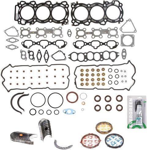Evergreen SA-9761228124-3 Full Gasket Set Bearings Rings Compatible With/For 95-99 Infiniti I30 Maxima 3.0L V6 VQ30DE 24V in Saudi Arabia