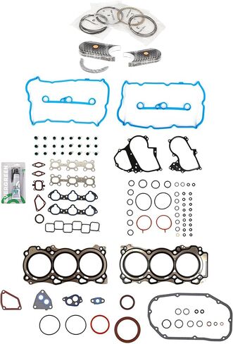 Evergreen SA-5494199318-3 Full Gasket Set Bearings Rings Compatible With/For 13-15 Infiniti G37 M37 Q50 Q60 3.7L DOHC in Saudi Arabia