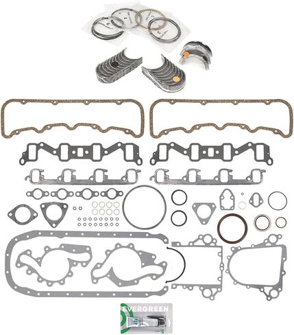 Evergreen SA-3129803104-7 Full Gasket Set Bearings Rings Compatible With/For 92-02 GMC Chevrolet 6.5L OHV DIESEL TURBO in Saudi Arabia