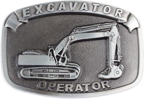 Vintage Excavator Bulldozer Operator Belt Buckle Heavy Equipment Tools Western Cowboy Style in Saudi Arabia