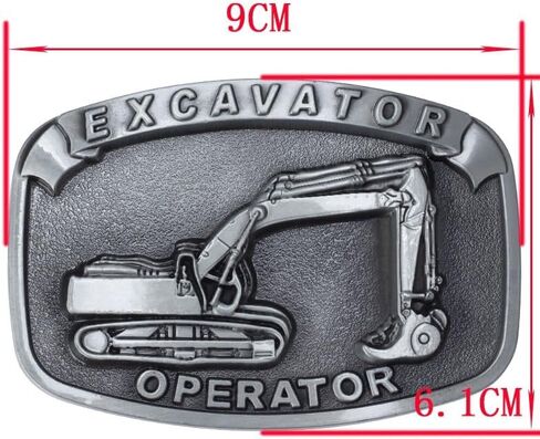 Vintage Excavator Bulldozer Operator Belt Buckle Heavy Equipment Tools Western Cowboy Style in Saudi Arabia