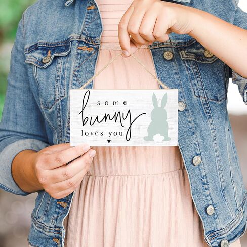 Simply Said, INC Petite Hanging Accents, Some Bunny Loves You- 5.5" x 6.5" Wood Sign PHA1442 in Saudi Arabia