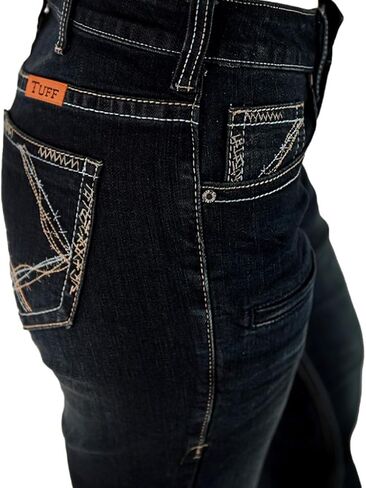 حذاء رياضي من Cowgirl Tuff Western Jeans للنساء ذو ​​قصة طويلة وغسيل متوسط ​​من JTRAIN in Kuwait