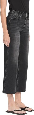 Flying Monkey High Rise Clean Cut Raw Hem Crop Wide Leg Jeans F5820 in Saudi Arabia