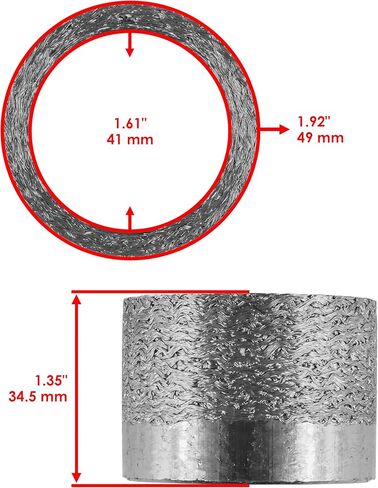 Caltric Muffler Gasket Compatible with Yamaha YFZ450R / YFZ450RSE 2009 2010 2011 2012 2013 in Saudi Arabia