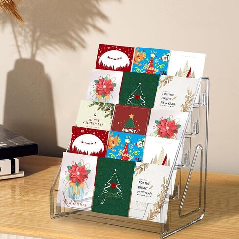 5-Tier Trading Card Display Stand, Card Display Case, Vertical Tabletop Holder for PSA BGS SGC Graded Slabs - Baseball Basketball Sports Cards Showcase with Snap-On Assembly in Kuwait