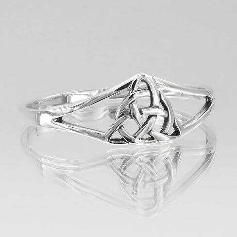 Moonlight Mysteries Celtic Triquetra Ring for Women | .925 Sterling Silver Trinity Knot Ring | Size 4-15 in Saudi Arabia