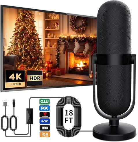 2026 TV Antenna Indoor Outdoor,Antenna for Smart TV for 2K/4K,Waterproof Design,2200+ Miles Range Reception Digital tv Antenna for Local Channels,36 Ft(Upgraded) Cable Clear (Cabbage Rose) in Saudi Arabia