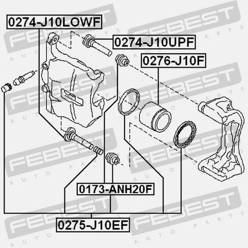 مكبس الأسطوانة (الأمامي) فبراير 0276-J10F Oem 41121-JE00A in Kuwait