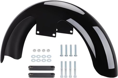 19" Motorcycle Front Fender for 130/60 B19 Tire Mudguard, Front Wheels Wrap Mudguard for Harley Touring Road Glide/CVO Road Glide/CVO Street Glide/Street Glide Ultra 2023-2025 (Gloss Black) in Saudi Arabia