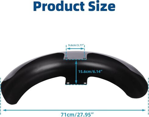 19" Motorcycle Front Fender for 130/60 B19 Tire Mudguard, Front Wheels Wrap Mudguard for Harley Touring Road Glide/CVO Road Glide/CVO Street Glide/Street Glide Ultra 2023-2025 (Gloss Black) in Saudi Arabia