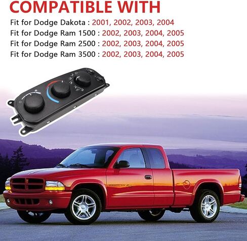 599-212 HVAC A/C Heater Climate Control Module Compatible with Dodge Ram 1500/2500/3500 2002-2005 & Dakota 2001-2004 - Replaces 55055905AA 55055905AD 55055905AE 55055905AF Control Panel in Saudi Arabia