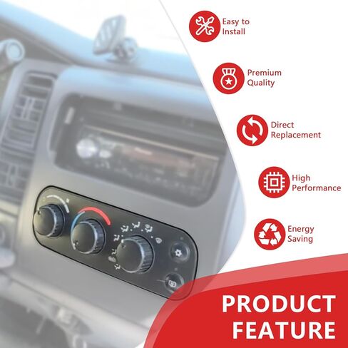 599-212 HVAC A/C Heater Climate Control Module Compatible with Dodge Ram 1500/2500/3500 2002-2005 & Dakota 2001-2004 - Replaces 55055905AA 55055905AD 55055905AE 55055905AF Control Panel in Saudi Arabia