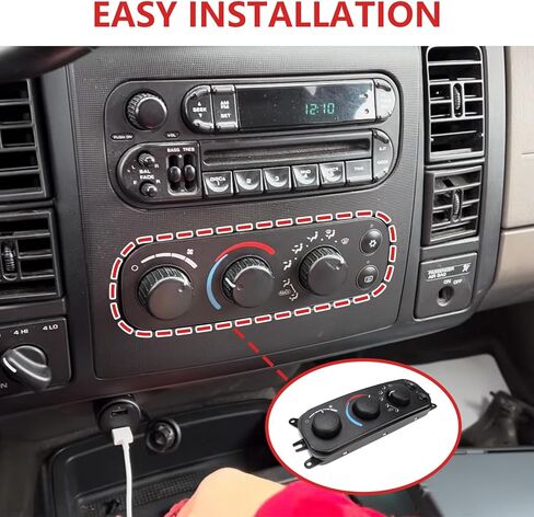 599-212 HVAC A/C Heater Climate Control Module Compatible with Dodge Ram 1500/2500/3500 2002-2005 & Dakota 2001-2004 - Replaces 55055905AA 55055905AD 55055905AE 55055905AF Control Panel in Saudi Arabia