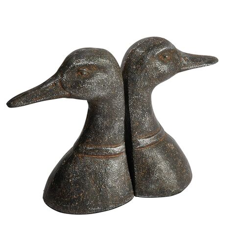 Creative Co-Op Cast Iron Duck, Black Bookend, Brown in Saudi Arabia