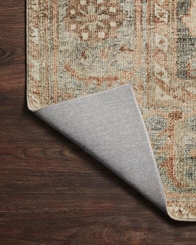 Loloi Margot Collection MAT-03 Ocean/Spice 7'-6" x 9'-6" Area Rug feat. CloudPile, No-Shed Easy Clean Large Patterned Area Rug for Living Room, Bedroom, Dining Area in Saudi Arabia