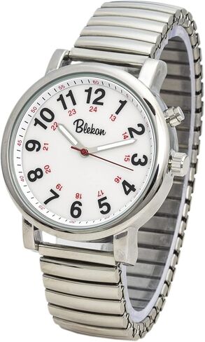 Blekon Original Nurse Watch - Multiple Color Stretch Bands, Easy Read Dial and Pulsometer, Second Hand, Water Resistant Watch in Saudi Arabia