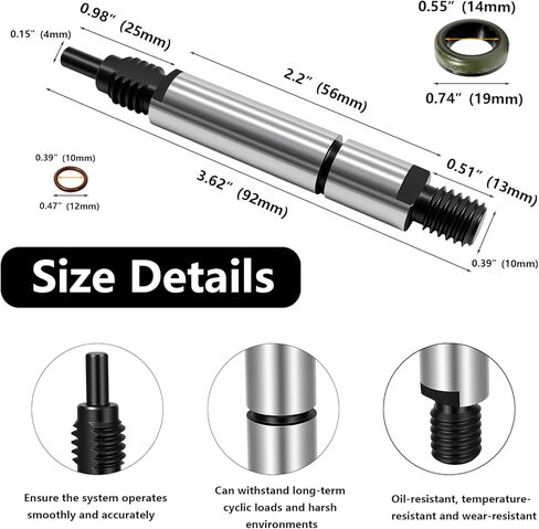 35801-02K Th350 Transmission Shift Shaft with Seal Compatible with Turbo 350 TH350 TH350C in Saudi Arabia