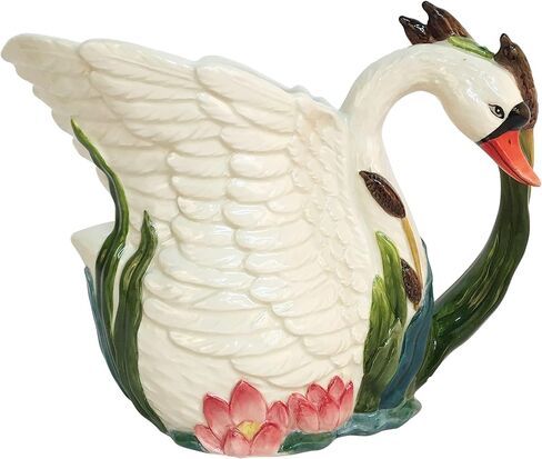 Blue Sky Clayworks Swan Pitcher, 850 ml, 9.5"L x 4.125"W x 7"H in Saudi Arabia