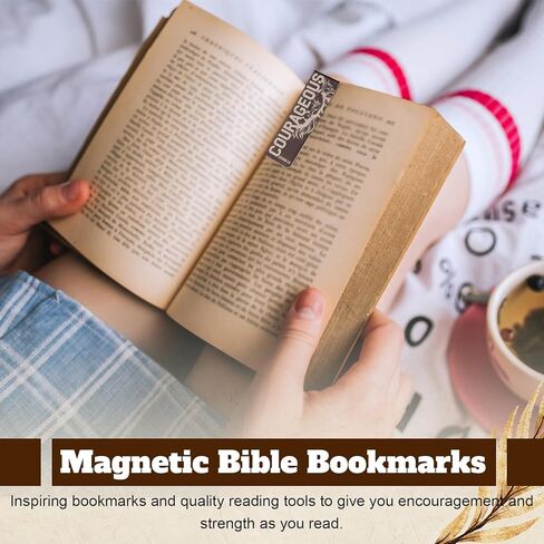 48 قطعة من الإشارات المرجعية المغناطيسية للكتاب المقدس للرجال، هدايا مسيحية، إشارات كتابية ملهمة للأسد، الرب هو قوتي، هدايا دينية قوية وشجاعة لعيد الميلاد in Kuwait