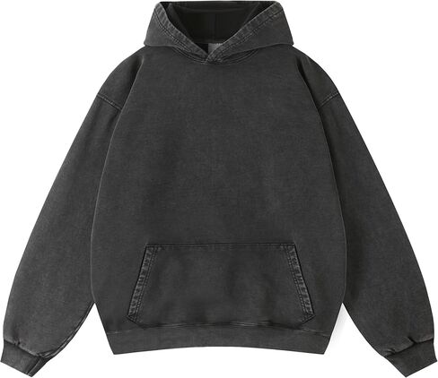 Men Hoodie Oversized Acid Wash Unisex Vintage Heavyweight Cotton Pullover Sweatshirt for Men Women Streetwear 2026 in Saudi Arabia