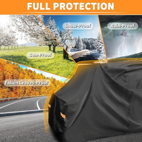 X AUTOHAUX UTV Cover for Kawasaki Teryx4 4 Seaters Waterproof Side by Side Cover for Kawasaki Teryx4 S LE/SE/Camo Outdoor Cover Sun Rain Protection 210D-PU Oxford Cloth Black in Saudi Arabia